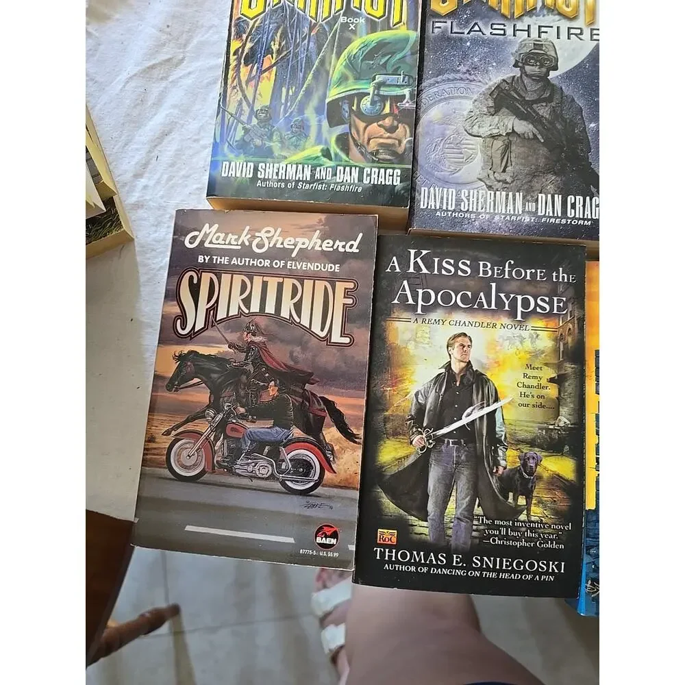 Lot of‎ 9 Mixed Authors War Military Fantasy Science Fiction Paperback Books